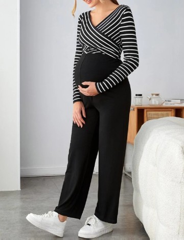 Salopeta SHEIN Maternity, negru