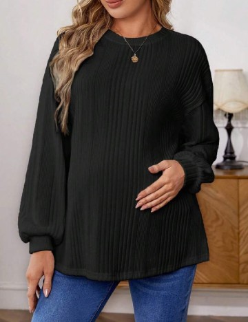 Bluza SHEIN Maternity, negru