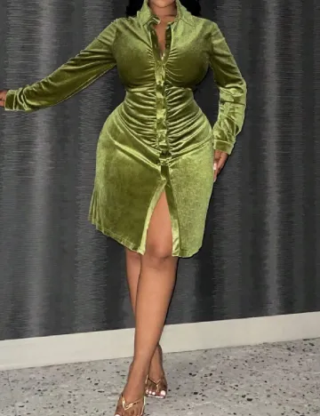 Rochie scurta SHEIN CURVE, verde Verde