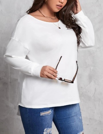 Bluza SHEIN CURVE, alb