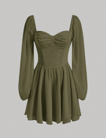 Rochie scurta SHEIN, verde