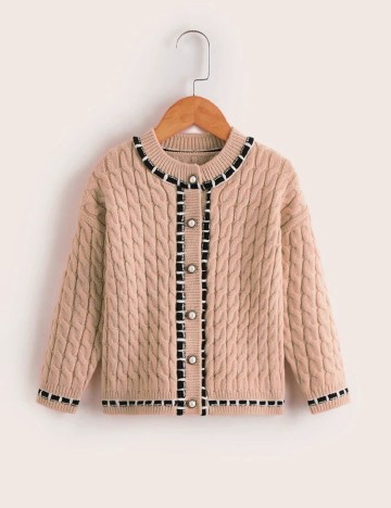 Cardigan Shein Kids, crem