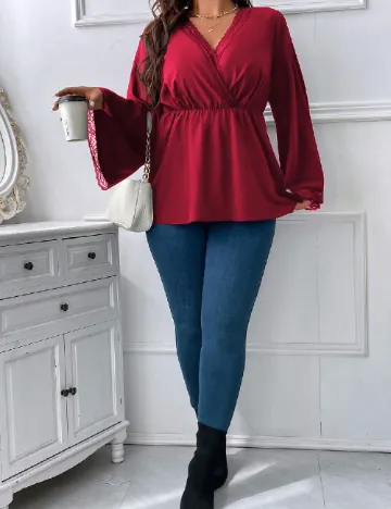 Bluza SHEIN CURVE, visiniu Rosu