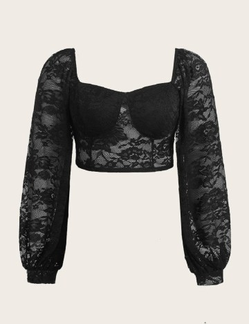 Top SHEIN CURVE, negru