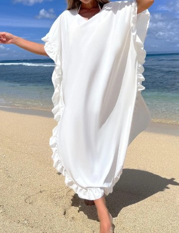 Rochie de plaja SHEIN, alb