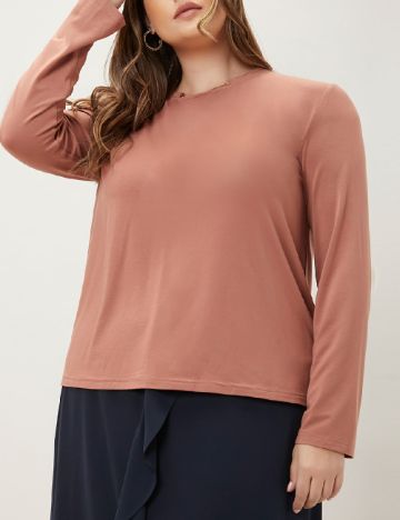 Bluza MOTF Plus Size, roz pudra