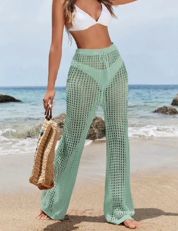 Pantaloni de plaja SHEIN, verde Verde