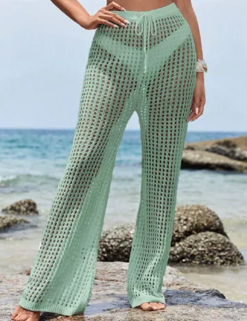 Pantaloni de plaja SHEIN, verde Verde