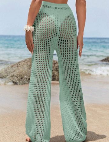 Pantaloni de plaja SHEIN, verde