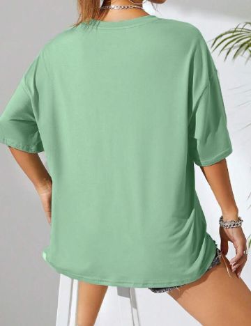 Tricou Oversize SHEIN, verde