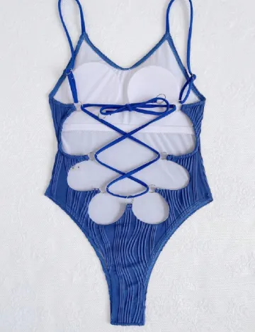 Costum de baie SHEIN, albastru Albastru
