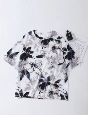Tricou SHEIN, floral Floral print