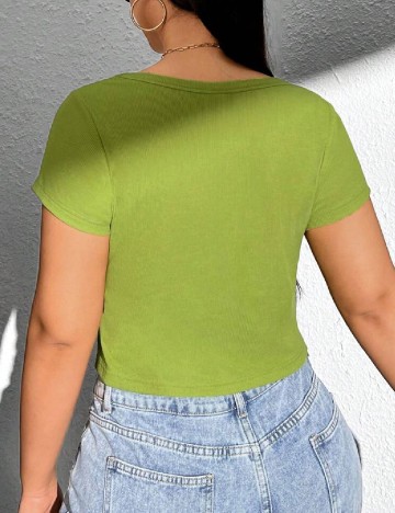 Tricou SHEIN CURVE, verde