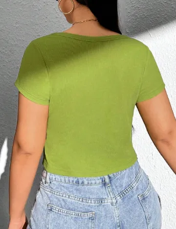 Tricou SHEIN CURVE, verde Verde