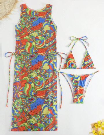 Costum de baie SHEIN, mix culori