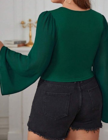 Top SHEIN CURVE, verde