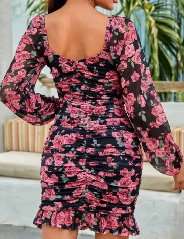 Rochie scurta SHEIN, imprimeu floral Floral print