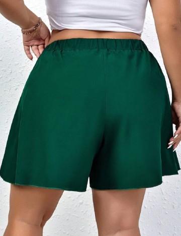 Pantaloni scurti SHEIN CURVE, verde