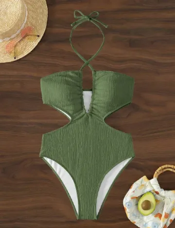 Costum de baie SHEIN, verde Verde