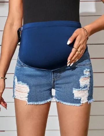 Pantaloni scurti SHEIN Maternity, albastru Albastru