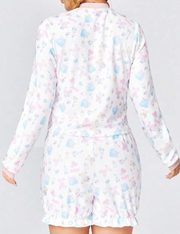 Pijama Romwe, alb