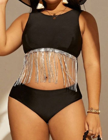 Costum de baie SHEIN CURVE, negru