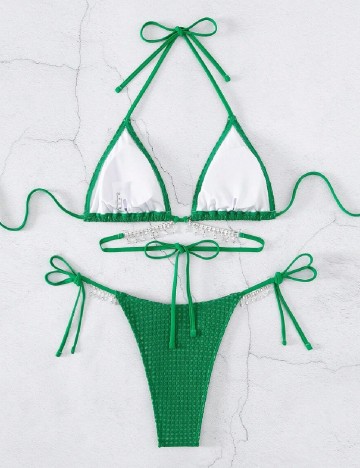 Costum de baie SHEIN, verde