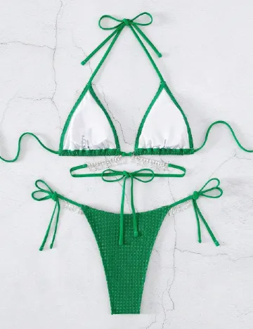 Costum de baie SHEIN, verde Verde