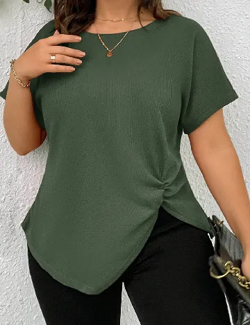 Bluza SHEIN CURVE, verde Verde