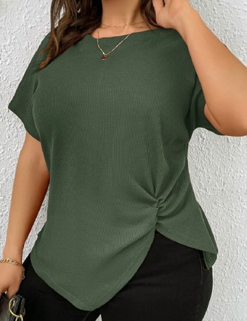 Bluza SHEIN CURVE, verde