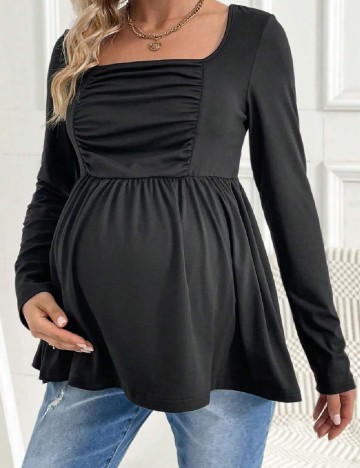 Bluza SHEIN Maternity, negru