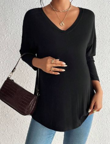 Bluza SHEIN Maternity, negru