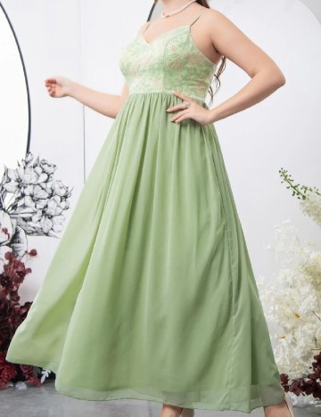 Rochie lunga SHEIN CURVE, verde