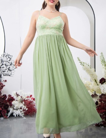 Rochie lunga SHEIN CURVE, verde