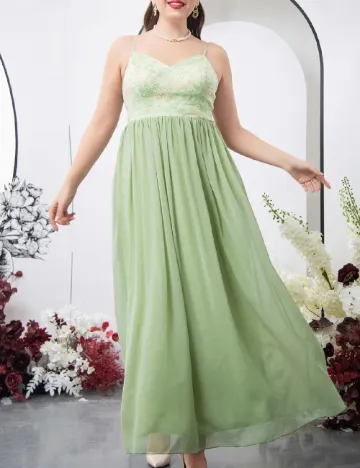 Rochie lunga SHEIN CURVE, verde Verde