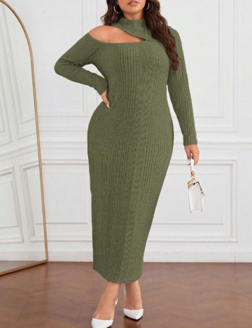 Rochie lunga SHEIN CURVE, verde