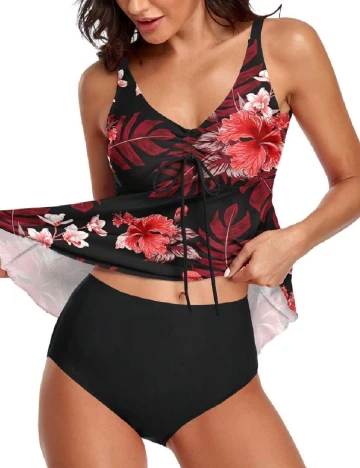 Costum de baie SHEIN, negru Negru