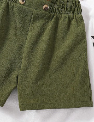 Pantaloni scurti Shein Kids, verde