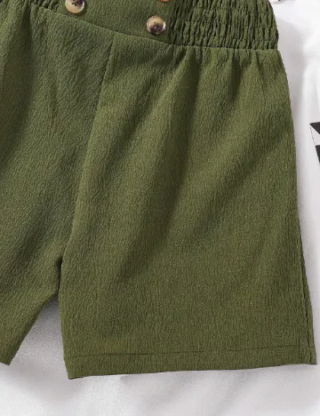 Pantaloni scurti Shein Kids, verde Verde