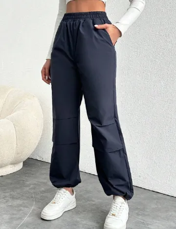 Pantaloni SHEIN, bleumarin Albastru