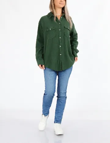 Camasa Oversize American Eagle, verde Verde