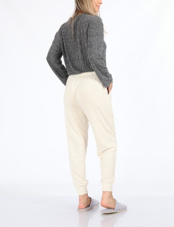 Pantaloni de pijama Aerie, crem