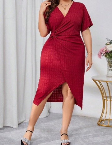 Rochie medie SHEIN CURVE, rosu