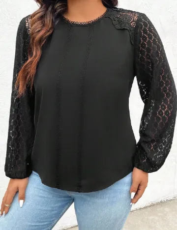 Bluza SHEIN CURVE, negru Negru