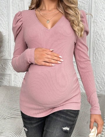 Bluza SHEIN Maternity, roz pudra