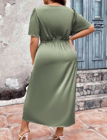 Rochie medie SHEIN CURVE, verde