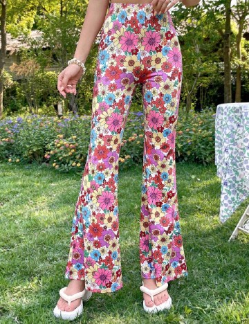 Pantaloni SHEIN, floral print