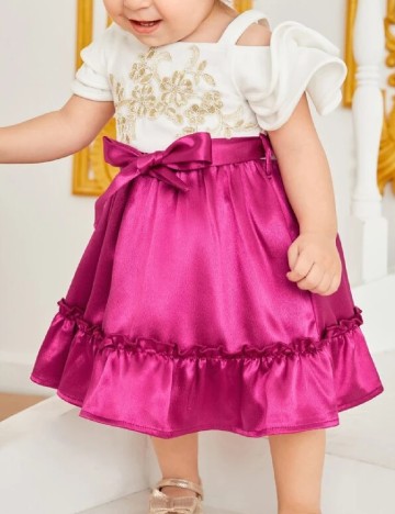 Rochie Shein Kids, alb/roz