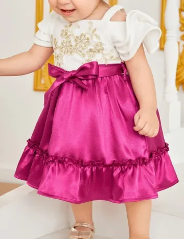 Rochie Shein Kids, alb/roz Roz