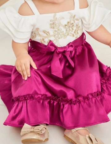 Rochie Shein Kids, alb/roz